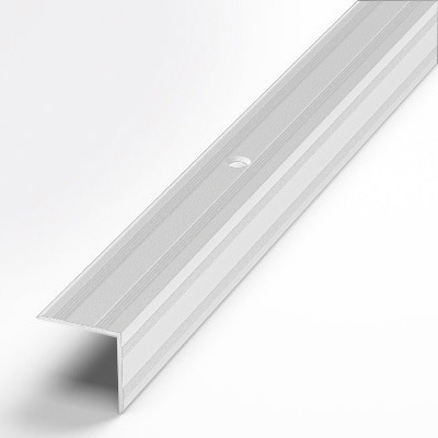 Порожек для напольных покрытий 20x20 мм, длина 1,8 м, профиль-уголок алюминиевый Лука ПУ 05, окрас белый #1