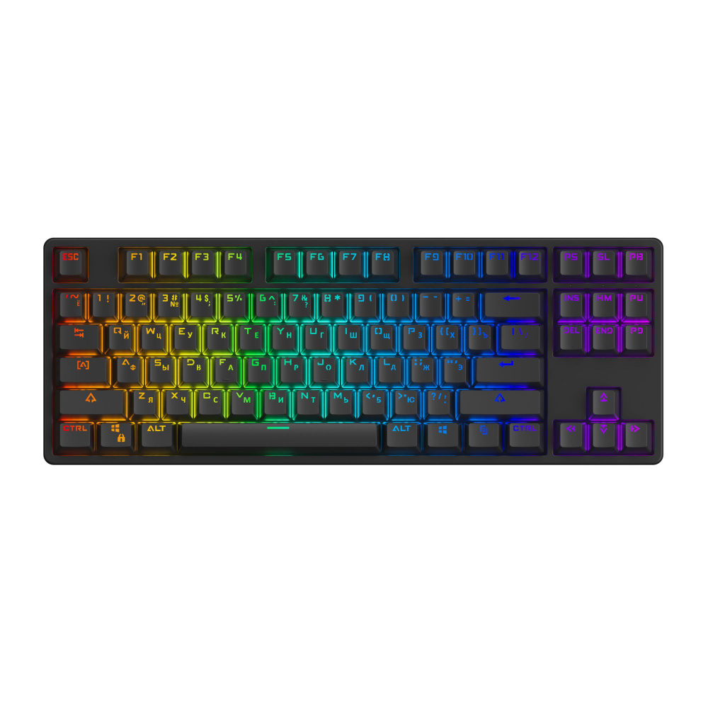 Игровая Клавиатура AKKO 5087S Black Shine-through keyboard with USB Cable RGB V3 Pro Cream Yellow switches,OEM #1