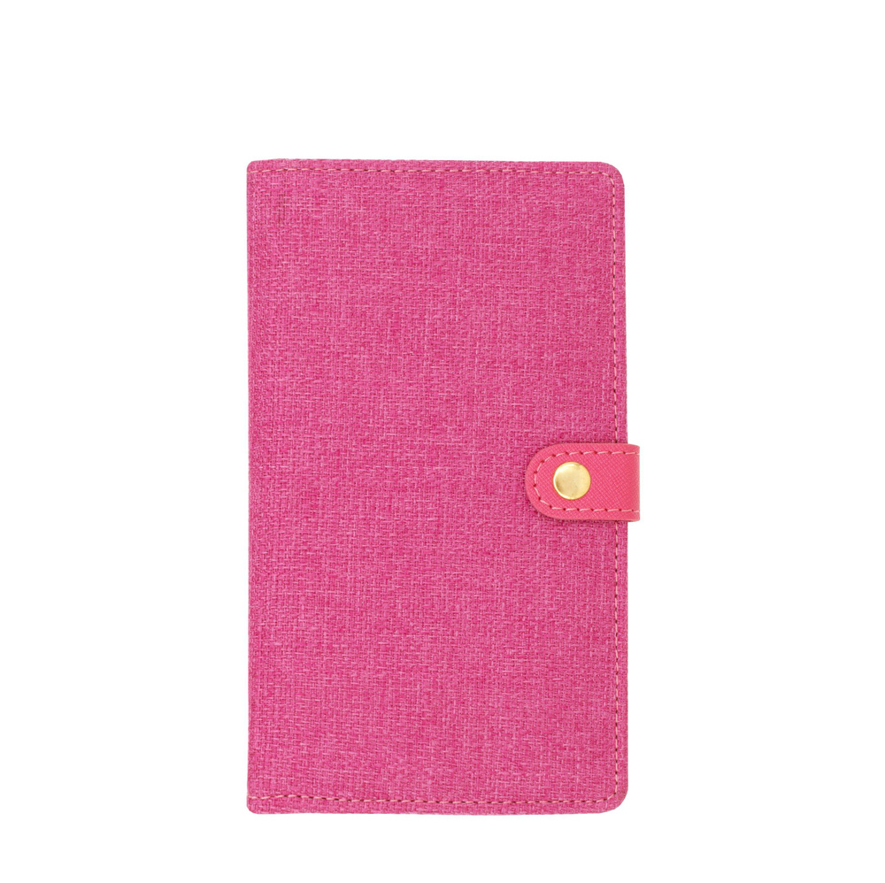 Телефонная адресная книжка 24LINE, 6ph, (100х170мм) формат, твердый переплет, светло-розовая ткань - #1