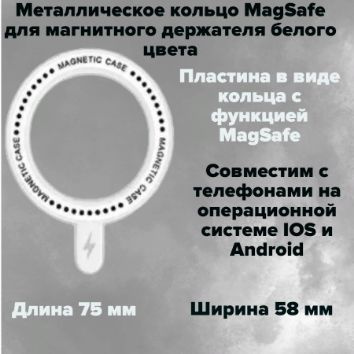 Металлическое кольцо MagSafe для магнитного держателя белого цвета ,металлическая пластина МакСейф для #1