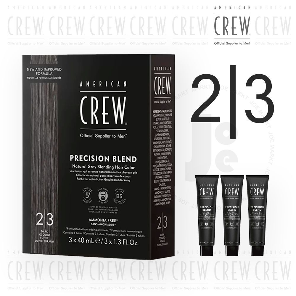 American Crew Precision Blend 2/3 - Камуфляж для седых волос, Тёмный натуральный, 3х40 мл.  #1