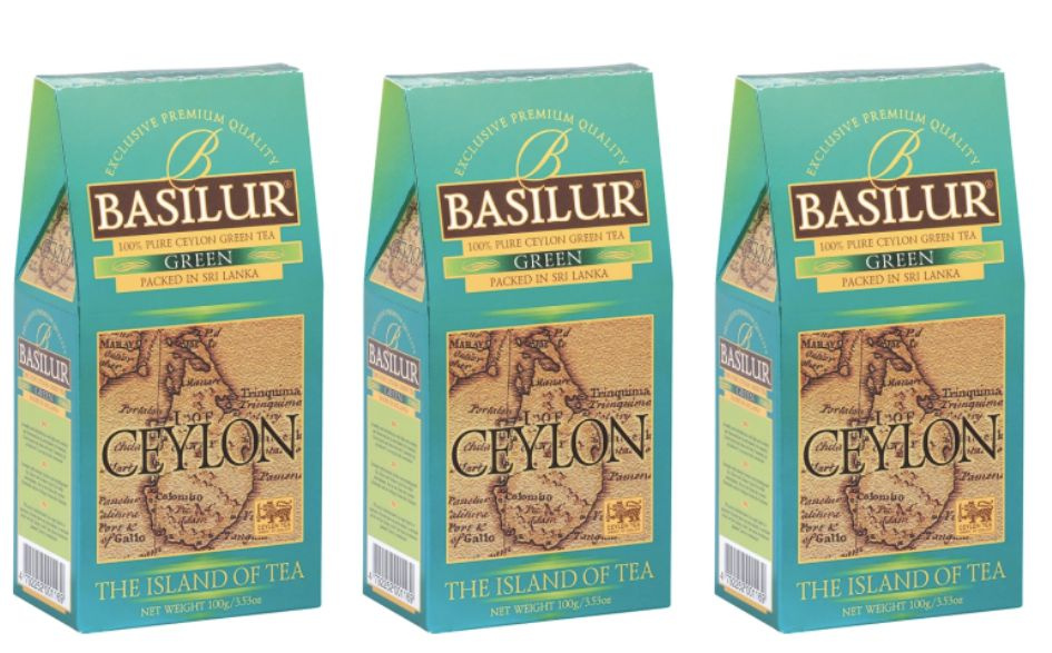 Чай зеленый Базилур 100 грамм 3 штуки без добавок эксклюзивная коллекция  #1
