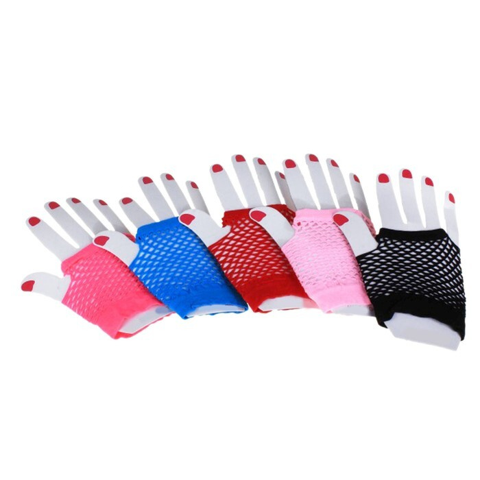 Карнавальные перчатки "Сеточка", цвета МИКС, 2 набора по 2 пары  #1