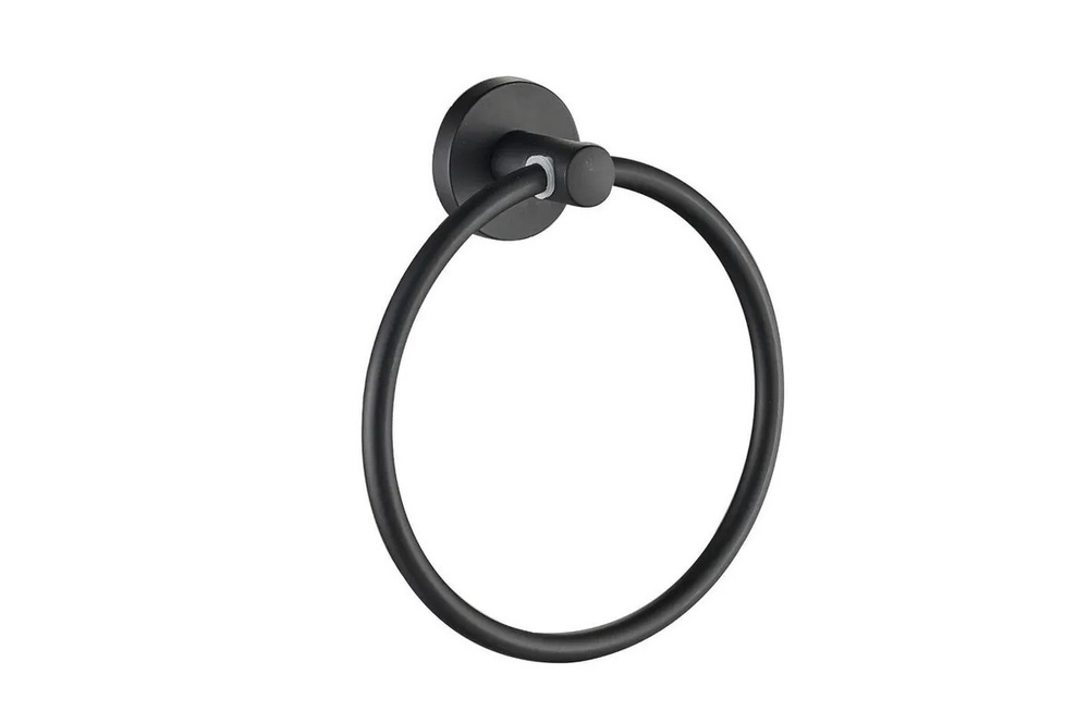 Полотенцедержатель кольцо для ванной комнаты D-Lin, черный  #1