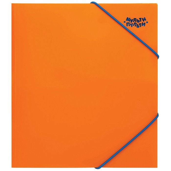 Папка для тетрадей на резинке А5, 500мкм, оранжевая #1