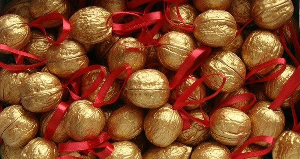 Подарочный набор Орешки с предсказаниями "Леся" (для Леси) ( цвет золотой, 10 штук )  #1
