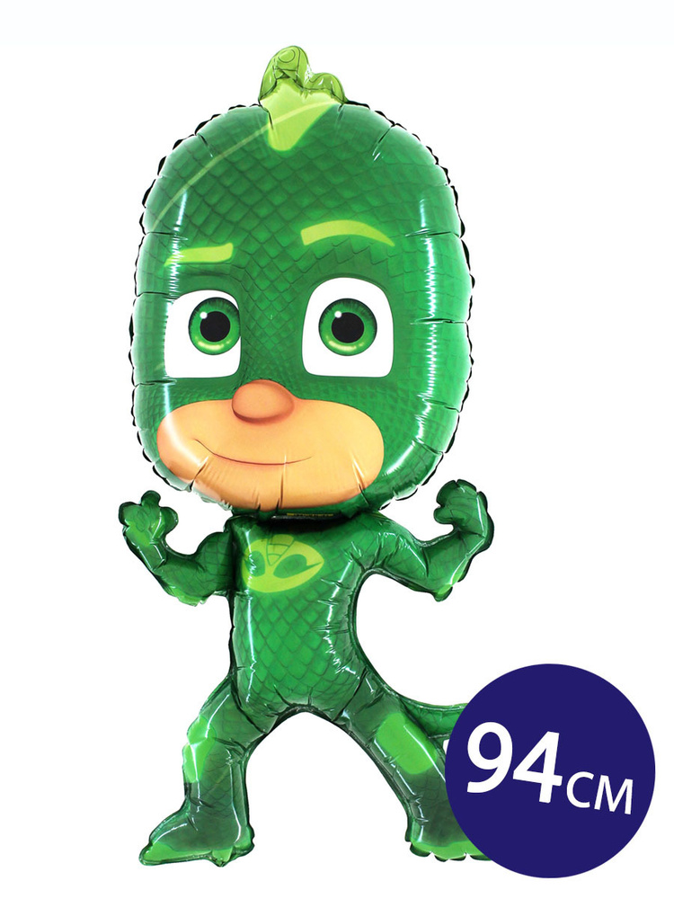 Воздушный шар фольгированный Grabo Герои в масках Гекко, зеленый, 94 см  #1