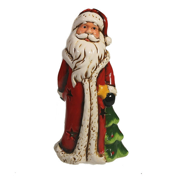 Фигура декоративная Дед Мороз с елкой 11.5*10 *20.5см KSMR-714116 #1
