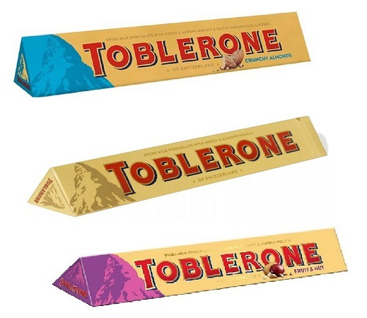 Шоколад Toblerone mix / Тоблерон набор из 3 вкусов (Миндальный, Фрут энд Нат, Молочный)100 г 3 шт (Швейцария) #1