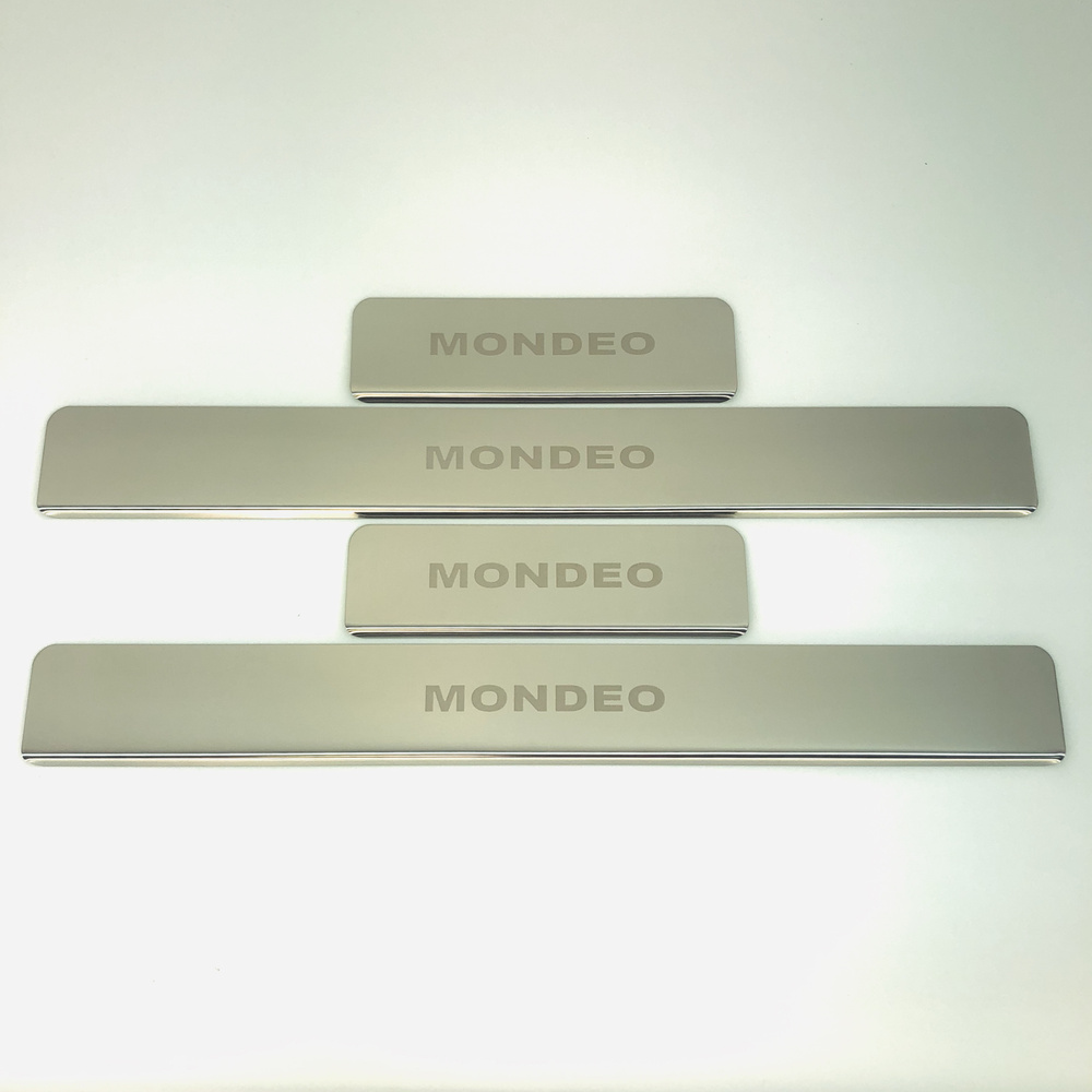 Накладки на пороги Ford Mondeo (Форд Мондео) (MK V) 2015-н.в. (нерж.сталь полированная) комплект 4шт. #1