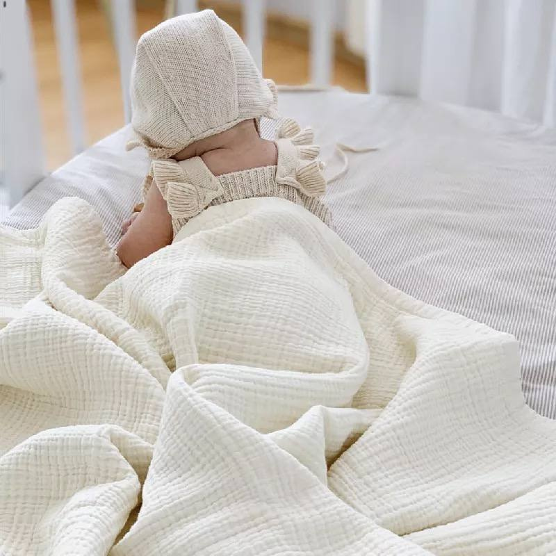 Муслиновый плед детский и для новорожденных 110х110 см хлопок 100% одеяло в коляску, пеленка, полотенце, #1