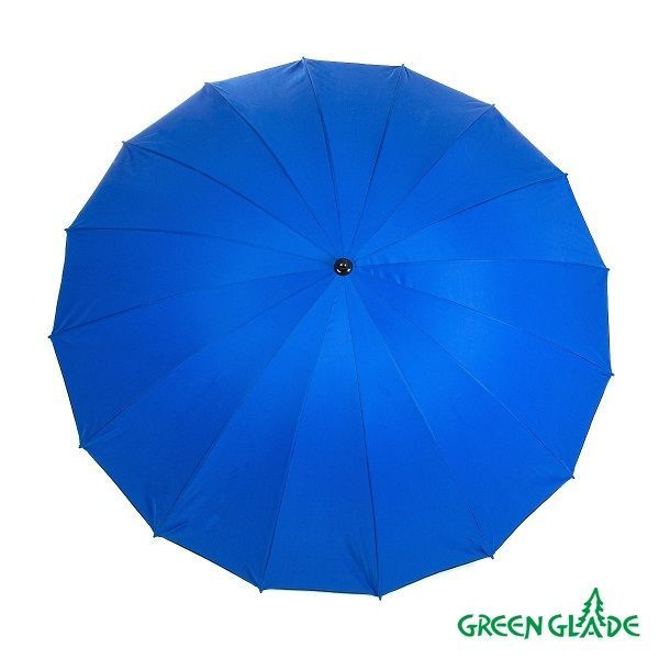 Пляжный зонт большой Green Glade А2072 синий для защиты от солнца с куполом из полиэстера и наклоном #1