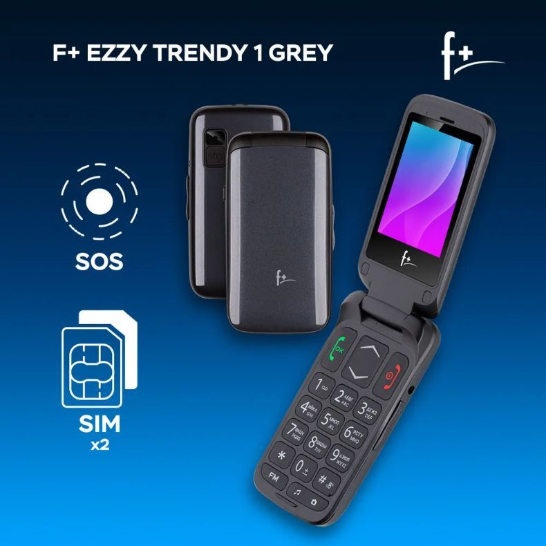 Мобильный телефон-раскладушка F+ (Fly) Ezzy Trendy 1 Grey #1