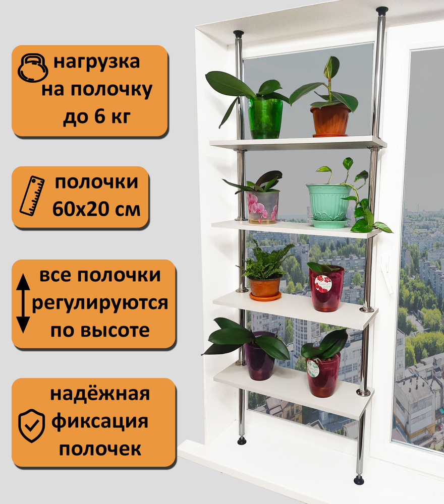 Купить подставку или полку для цветов на подоконник в Москве напрямую у производителя!