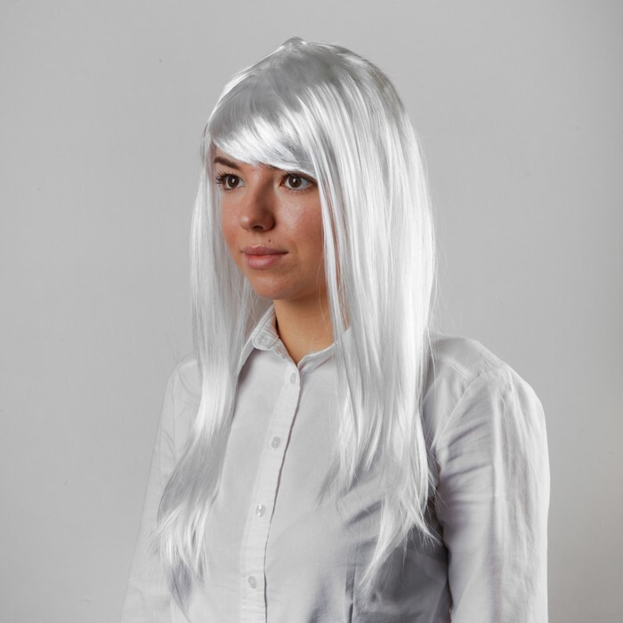 Карнавальный парик "Красотка", цвет белый #1