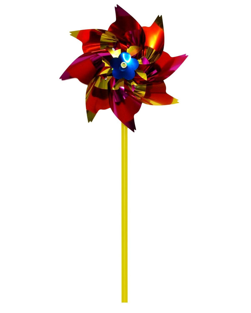 Ветрячок вертушка для сада "Цветок" диаметр 16 см, высота 36 см  #1