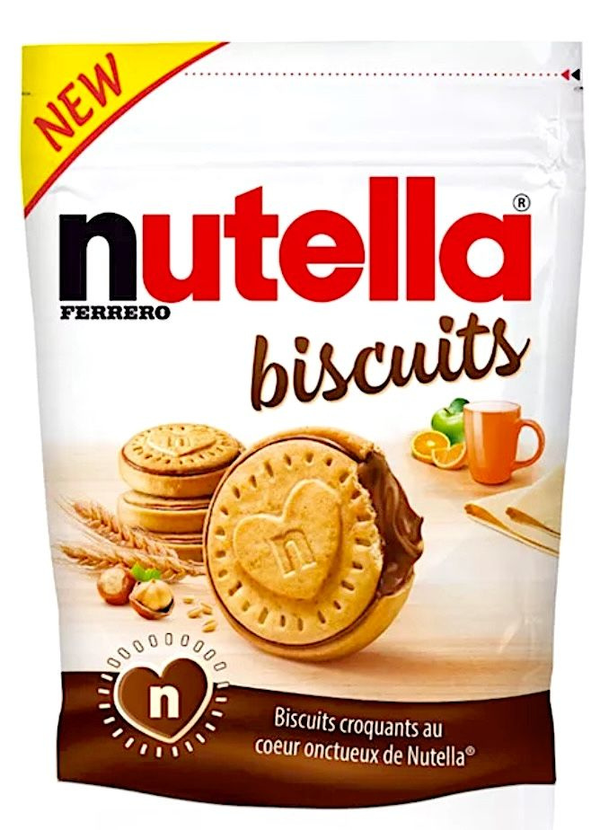 Nutella Biscuits печенье бисквитное с шоколадно-ореховой пастой 304 гр  #1