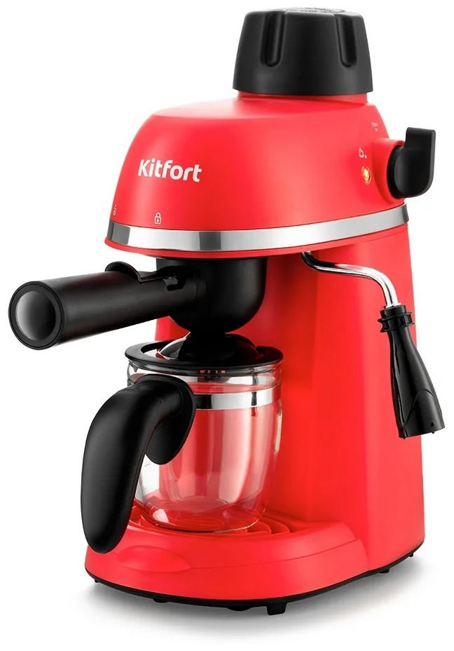 Рожковая бойлерная кофеварка Kitfort KT-760-1, красный #1