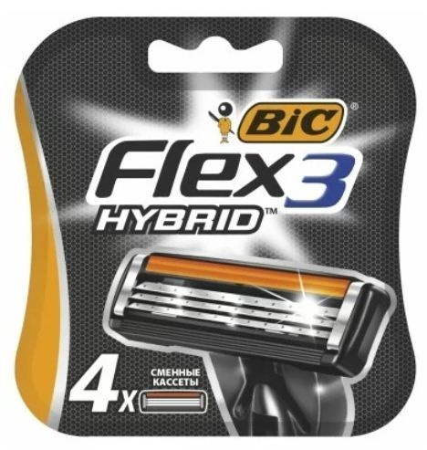 Bic Сменные кассеты для бритья Hybrid 3 Flex, 3 лезвия, 4 шт #1