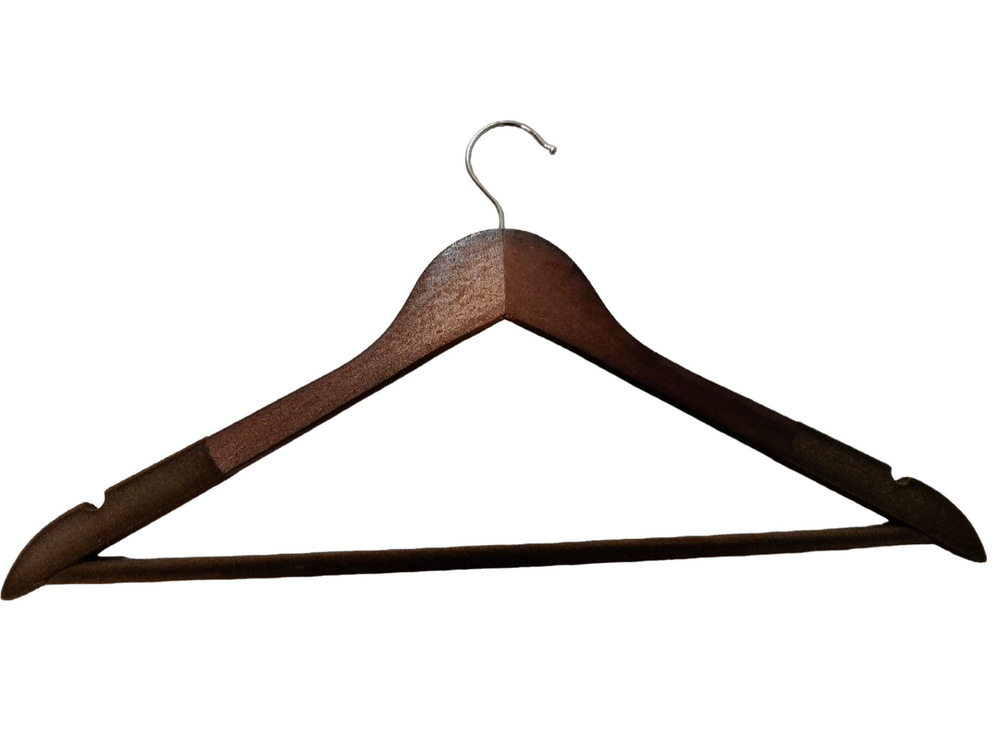 Вешалка для одежды в прихожую плечики для хранения вещей Plus Ultra для одежды 45 см деревянная флокированная, #1