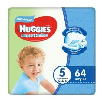 Huggies Ultra Comfort подгузники для мальчиков 5 размер 12-22 кг 64шт  #1