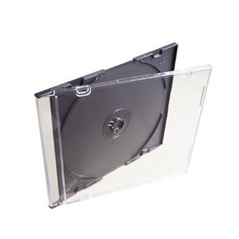 Футляр кейс для 1CD 5 мм Slim (черный) на 1 компакт диск/ 10 штук в упаковке.  #1