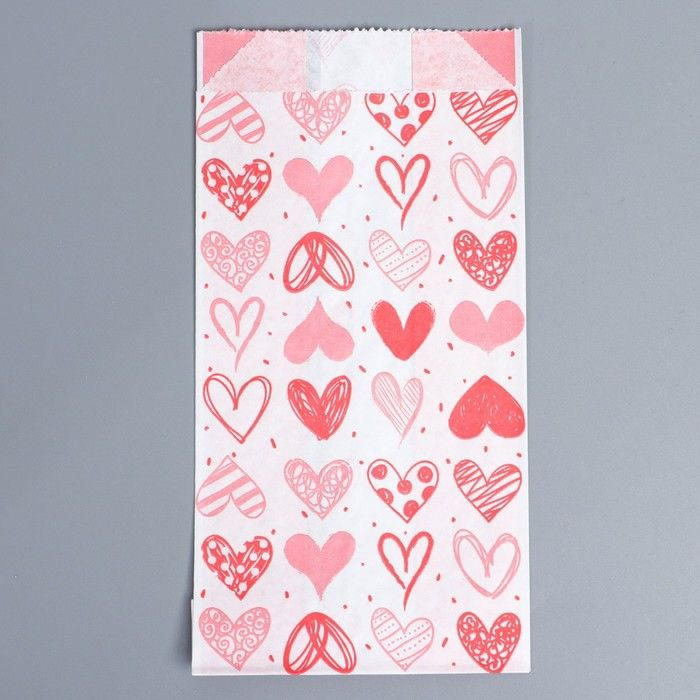 Пакет бумажный фасовочный, крафт "With Love", 17 x 10 x 6.5 см #1
