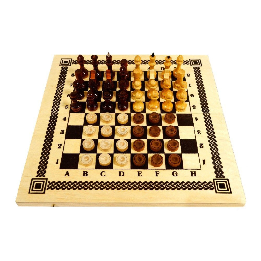 Набор 2 в 1 Шахматы и Шашки - Нескучные Игры #1