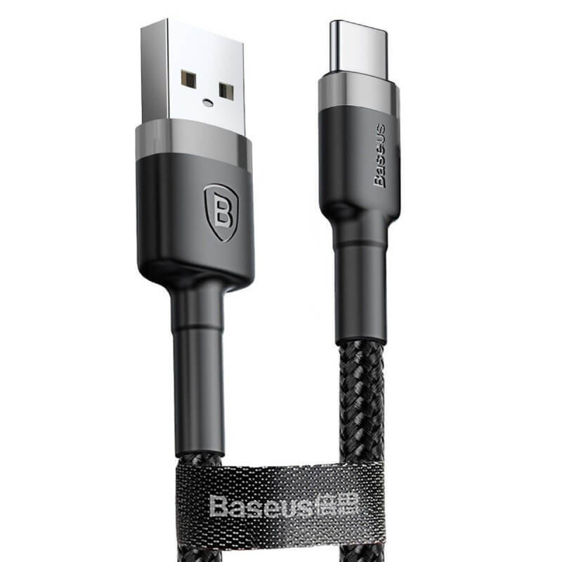 Baseus Кабель для подключения периферийных устройств USB 2.0 Type-A/USB Type-C, 1 м, серый, черный  #1