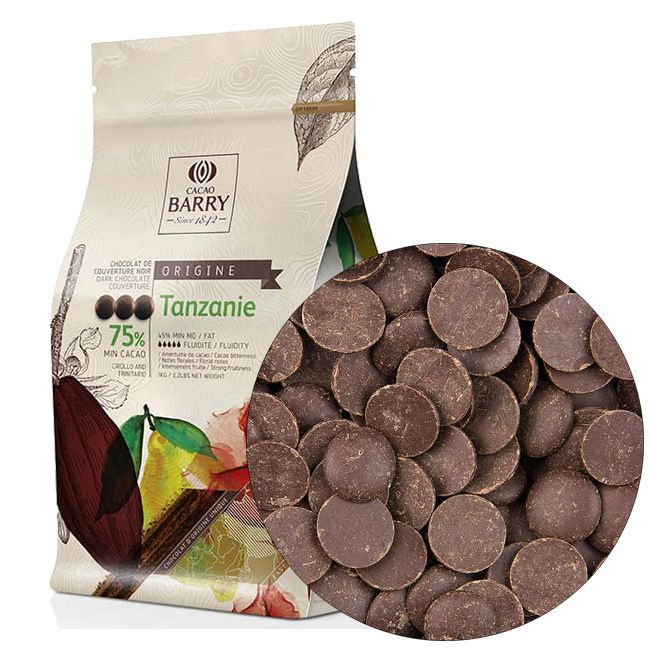 Горький шоколад Barry Callebaut TANZANIA CHD-Q75TAZ-2B-U73, 75% какао, 1кг, Франция  #1