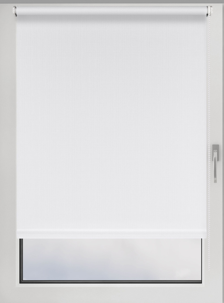 Штора рулонная Shantung 60х250 см на окно белый #1