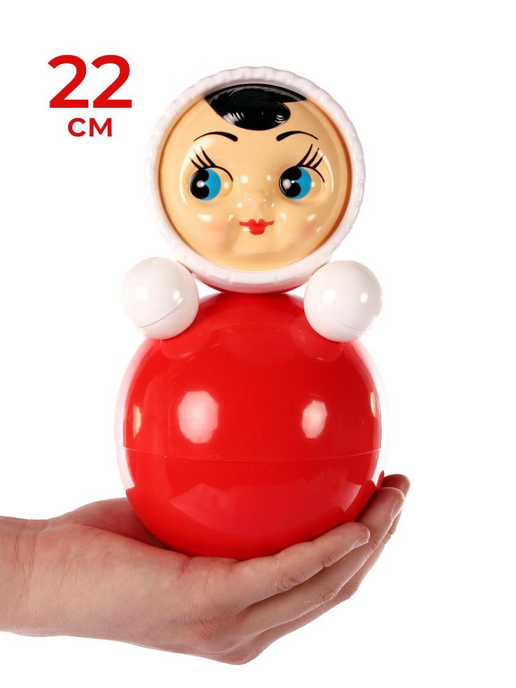 Неваляшка для малышей, музыкальная развивающая игрушка для детей высотой 22 см, Котовские неваляшки  #1