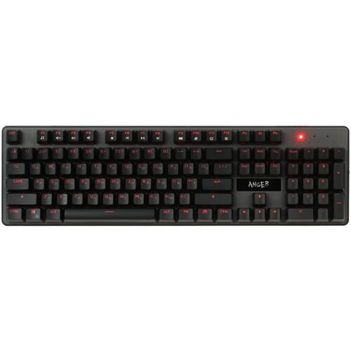 Клавиатура проводная DEXP Anger, механическая Red, клавиш - 104, USB, черная  #1