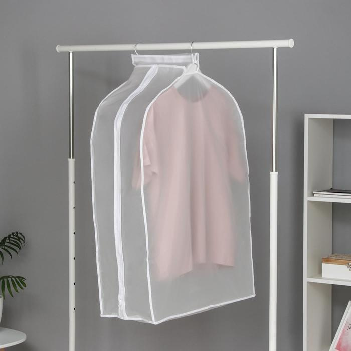 Чехол для одежды плотный , 60x90x30 см, PEVA, цвет белый #1