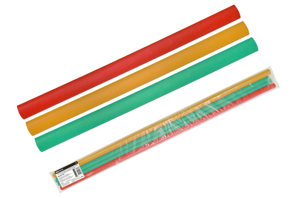 Трубки термоусаживаемые, клеевые, набор 3 цвета по 3 шт. ТТкНГ(3:1)-15/5 TDM  #1