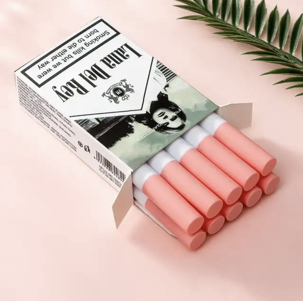 Lana Del Rey Lipstick Cigarette Gloss, 10 цветов, набор блесков для губ, стойкая губная помада  #1