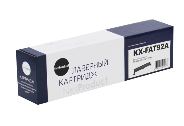 Тонер-картридж лазерный NetProduct KX-FAT92A для Panasonic KX-MB263/283/763/773/783, черный  #1