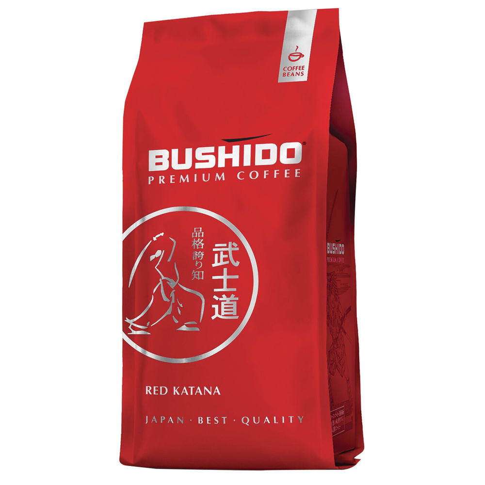 Кофе в зернах BUSHIDO "Red Katana", натуральный, 1000 г, 100% арабика, вакуумная упаковка, BU10004007 #1