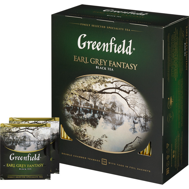 Чай Greenfield Earl Grey Fantasy черн.фольгир 100 пак/уп #1