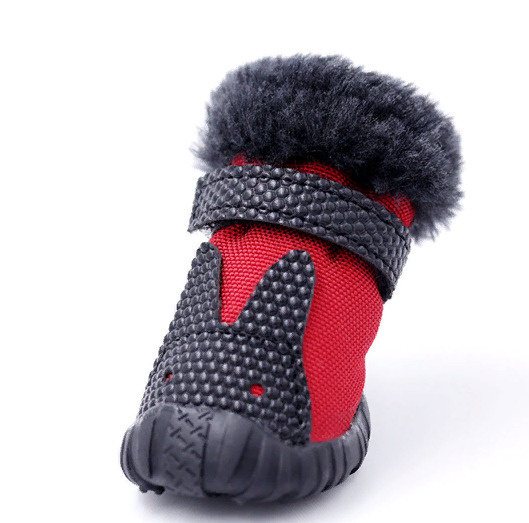 Ботинки для собак с резиновой подошвой/красные/размер 4  #1