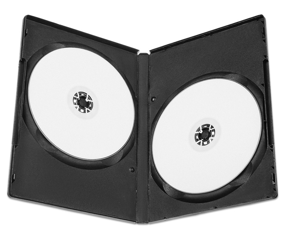 Коробка DVD Box для 2 дисков, 14мм черная, упаковка 20 шт. #1