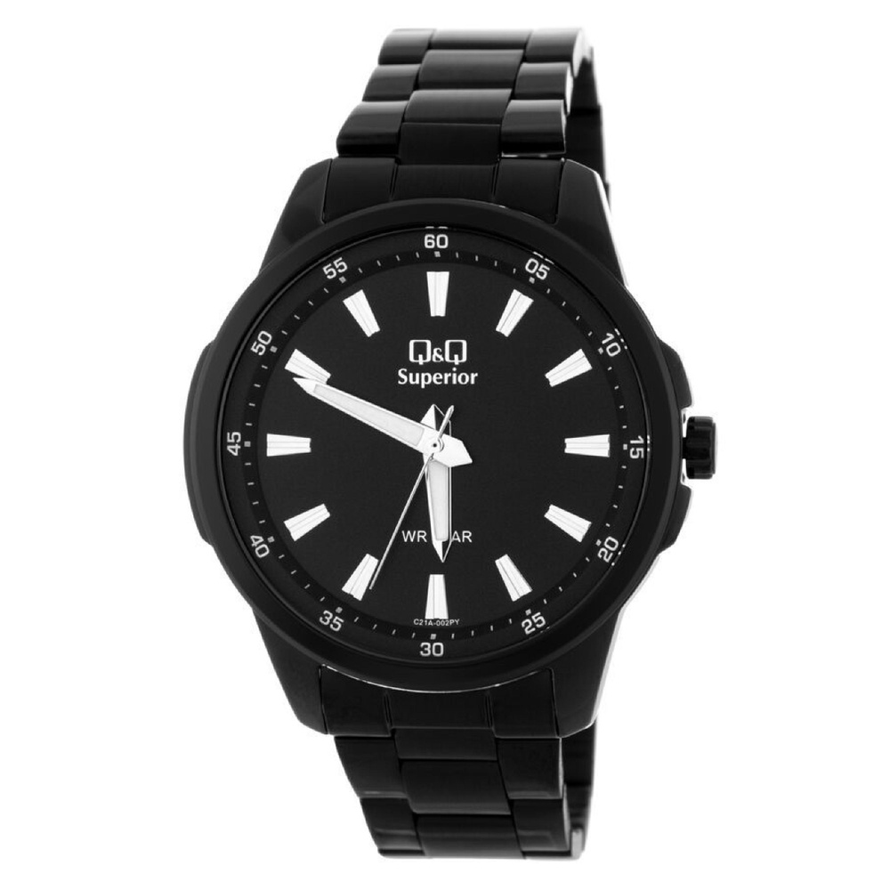 Q&Q C21A-002 мужские кварцевые наручные часы с круглым циферблатом и штриховыми индексами  #1