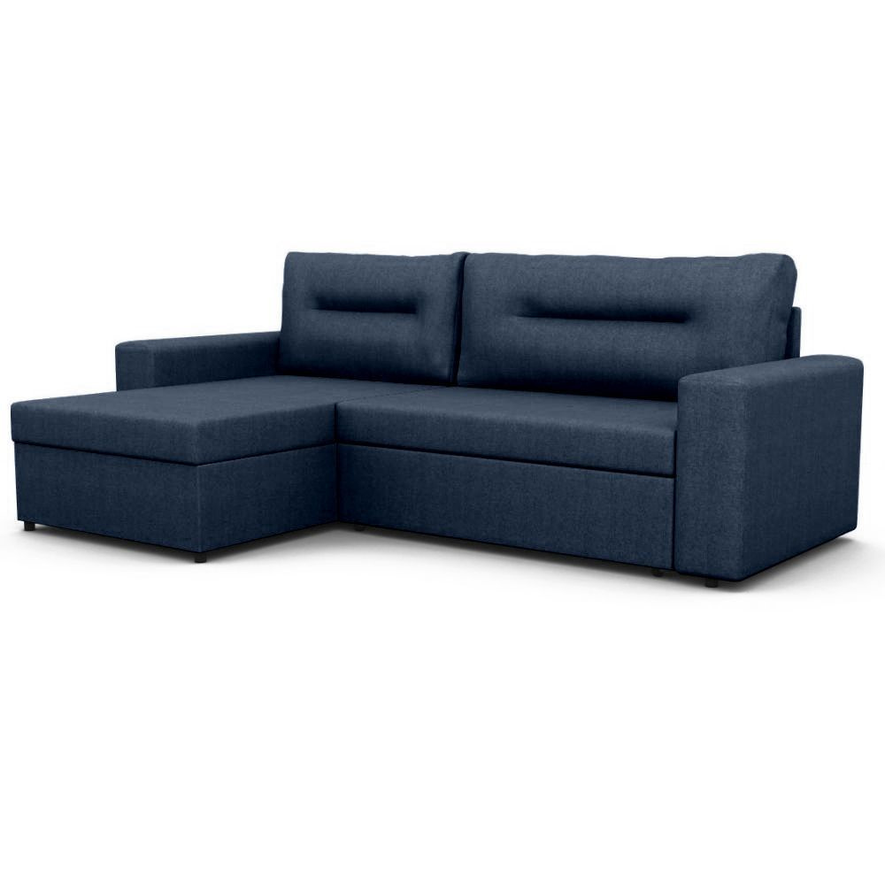 Угловой диван Скандинавия Левый ФОКУС- мебельная фабрика 228х148х86 см стальной синий  #1