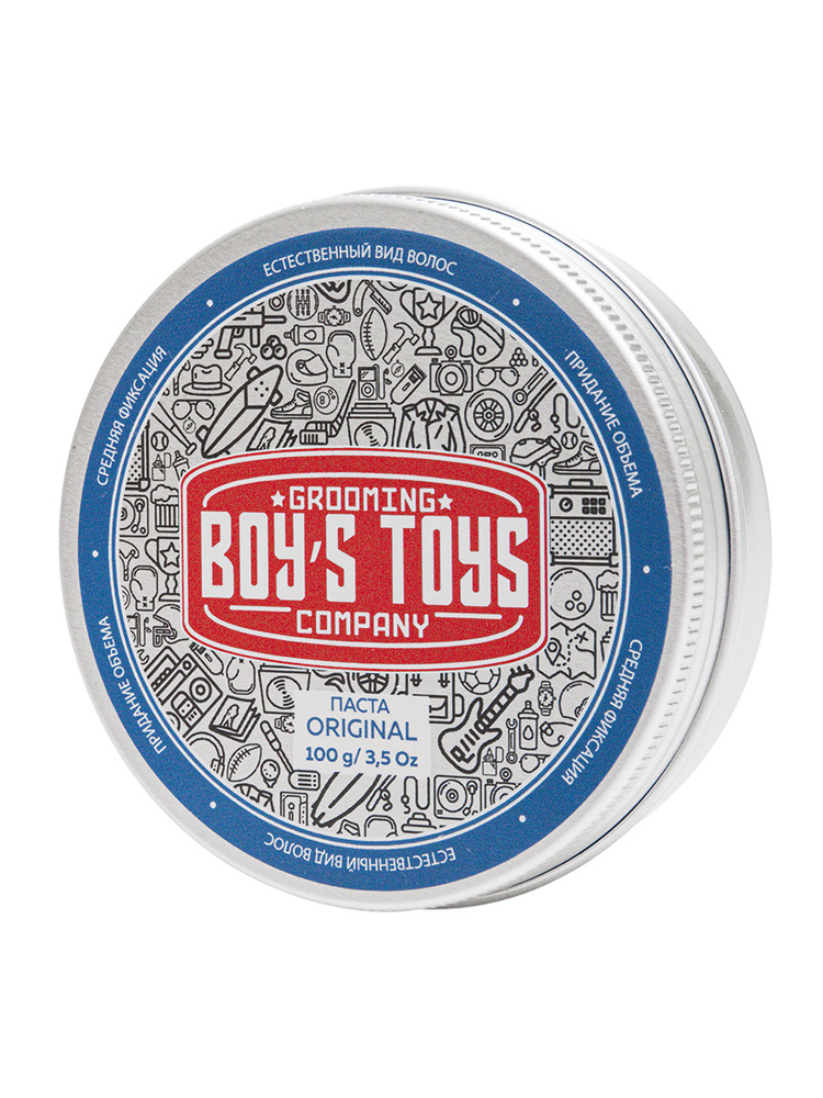 Boy's Toys Паста Original для укладки волос средней фиксации с низким уровнем блеска, 100 мл  #1