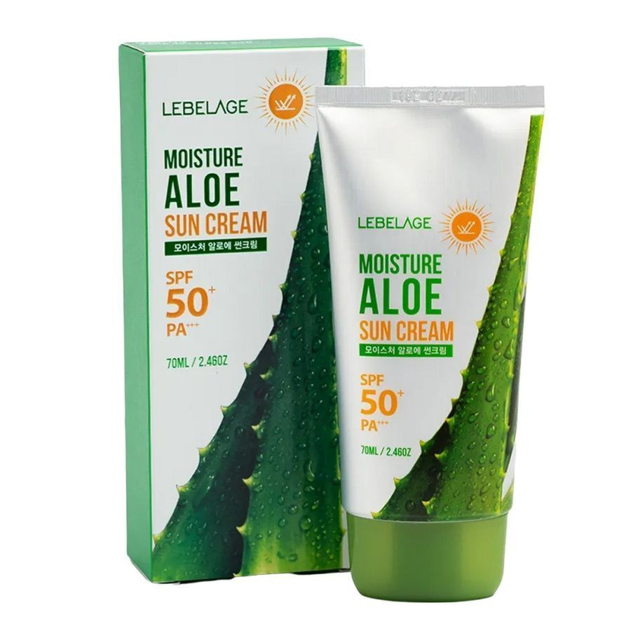 Lebelage Солнцезащитный крем для лица с алоэ от покраснений и раздражения кожи Sun Moisture Aloe 70 мл #1