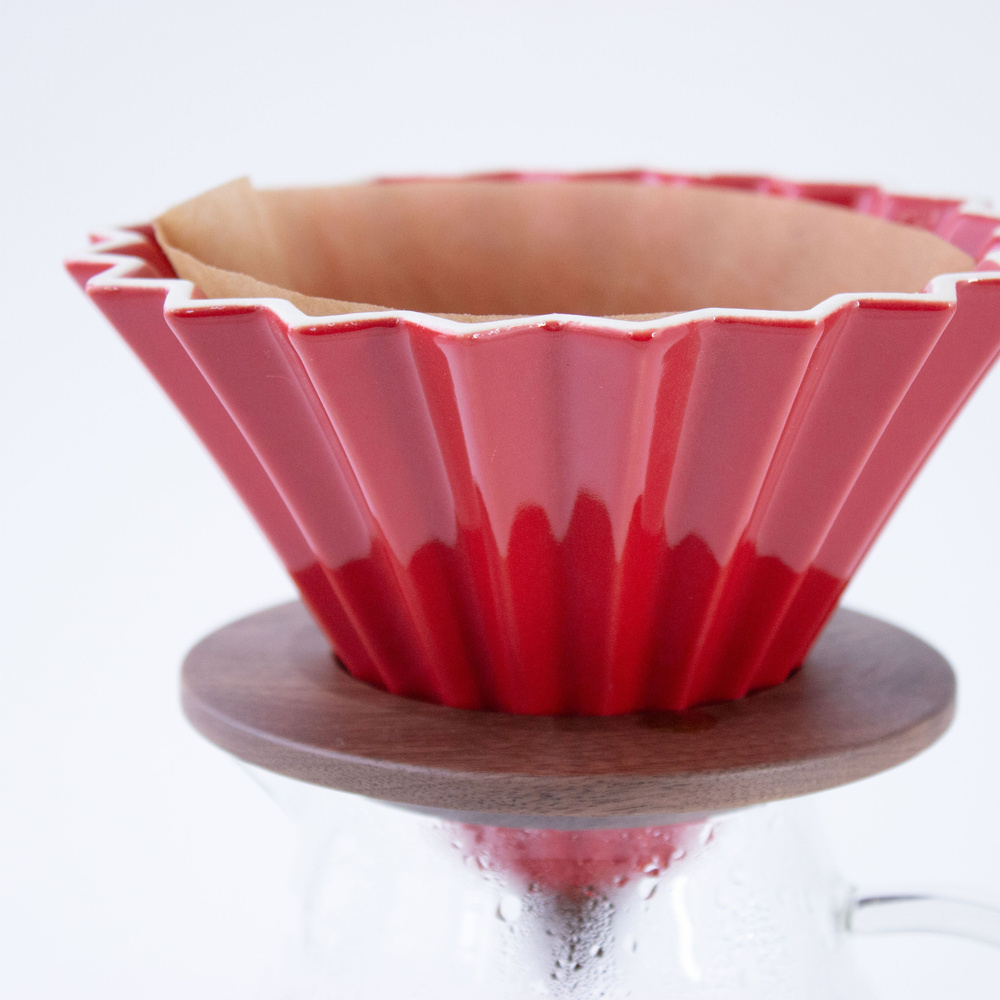 Воронка Agave Red Filter Cup для приготовления кофе керамическая на 1-2 чашки  #1