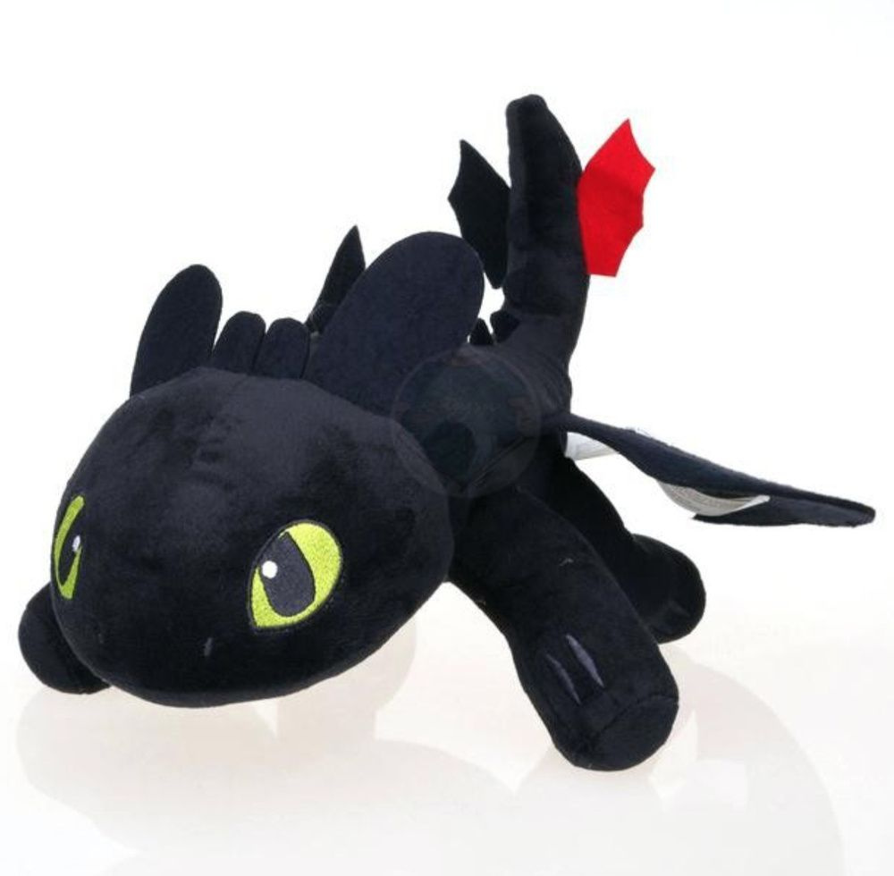 Мягкая игрушка Беззубик Как приручить дракона 35 см черный  #1