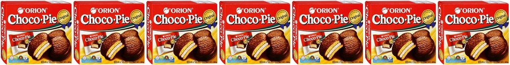 Пирожное Orion Choco Pie бисквитное 30 г х 12 шт, комплект: 7 упаковок по 360 г  #1