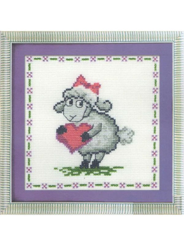 Набор для вышивания крестом 01.029.02 "Влюблённая овечка" #1