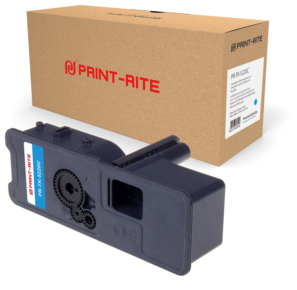 Print-Rite PR-TK-5220C картридж лазерный (Kyocera TK-5220C - 1T02R9CNL1) голубой 1200 стр  #1